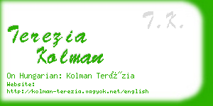 terezia kolman business card